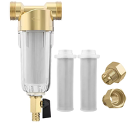 Système de filtration de sédiments domestique manuel à rinçage automatique 4T/H 40 microns en laiton sans plomb et sans BPA