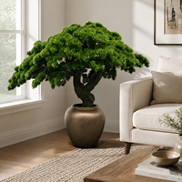 Bonsaï artificiel de pin haut et moderne en pot, plante de pin artificielle ultra réaliste pour la décoration intérieure de salon de luxe