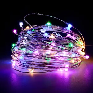 1M 2M 3M פיות מחרוזת אורות פלאש מיני LED נחושת כוכבים אור לחתונה חג המולד אריזת קישוט סוללה מופעל