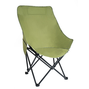 เก้าอี้พักผ่อนพับได้แบบพกพาสำหรับกลางแจ้ง รุ่น High Back Moon Chair โครงเหล็ก ผ้า Oxford ขนาด 43x43x93 ซม. เหมาะสำหรับตั้งแคมป์และสวน - Product Image 2