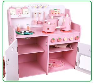 Set Giocattolo Cucina in Miniatura per Bambine, Casa delle Bambole Principessa in Legno, Gioco di Ruolo per Cucinare - Product Image 2