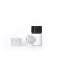 Botol minyak esensial kaca Mini portabel, botol uji parfum kosmetik kosong 1ml 2ml 3ml 5ml