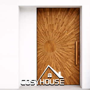 ประตูอลูมิเนียมหล่อขึ้นรูปทรงทันสมัย CosyHouse ลายสามมิติ หรูหรา ปลอดภัย สำหรับทางเข้าบ้าน - Product Image 6