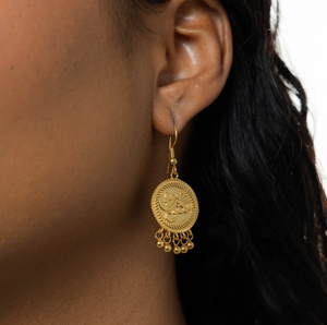 Inspire Bijoux Hypo Allergénique Bijoux pour Femmes Maktub Vintage Coin Boucles <span class=keywords><strong>D</strong></span>'oreilles Arabe Calligraphie Bijoux Étanche - Product Image 3