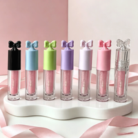 Tube de gloss à lèvres en plastique en forme de nœud mignon |   Flacon vide transparent pour brillant à lèvres de 2,5 ml avec bouchon à vis, personnalisable avec logo, pour cosmétiques
