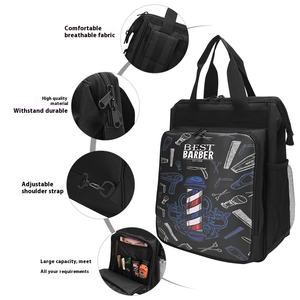Sac à dos professionnel grande capacité pour coiffeur avec fermeture éclair, pour tondeuses électriques et sèche-cheveux, sac de rangement pour barbier (modèle international) - Product Image 2
