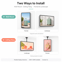 Pantalla LCD de Bajo Consumo para Montaje en Pared o Techo, Menú Digital, Señalización Digital, Publicidad, Uso en Interiores, Restaurantes, Comercios, Aeropuertos