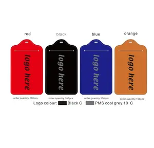 Étiquette de bagage personnalisée en similicuir/PU avec logo personnalisé Étiquette de bagage en cuir PU écologique