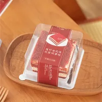 Boîte d'emballage transparente jetable multicouche pour gâteau mousse aux bactéries lactiques, beignets et desserts au fromage