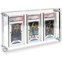 Support magnétique moderne personnalisé à 3 étagères en acrylique pour cartes à collectionner – Vitrine transparente pour cartes de baseball – Haute qualité, montage facile