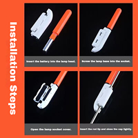 Clip lumineux pour la pointe de canne à pêche de nuit, indicateur de morsure LED sensible avec clochettes