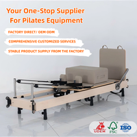 Lit de Pilates pliable en bois d'érable de qualité supérieure, machine de Pilates professionnelle pliable en bois