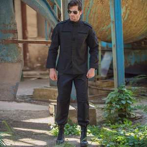 Uniforme de camouflage tactique noir Fronter pour agents de sécurité avec détection par aiguille - Polyester/Coton Unisexe - Product Image 1