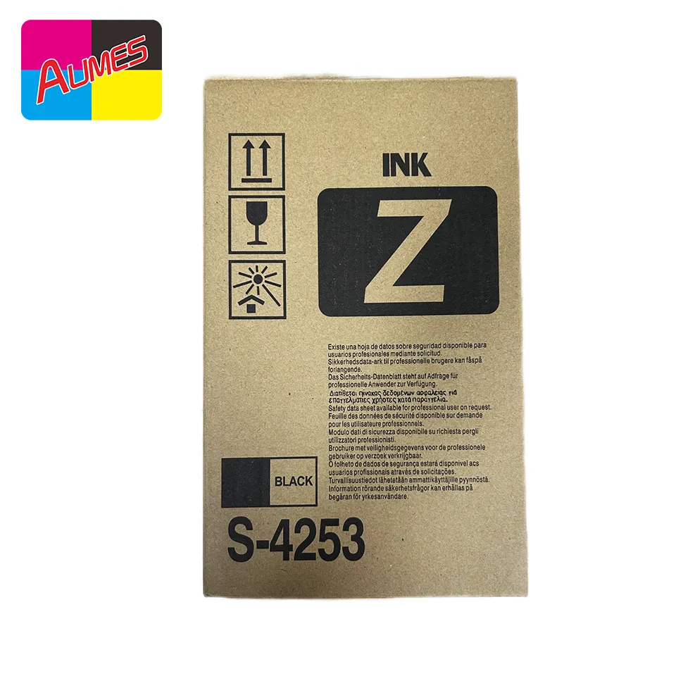 Riso Ink And Master RZ INK S-4253 Black Ink Compatible For Riso RZ EZ MZ 200 220 370 670 Z Type Digital Duplicator Printer