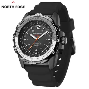 NORTH EDGE Herren Digitaluhr EVOQUE 2 Wasserdichte 50M Herren Sport Armbanduhren Solar Power Luminous Envirmental Clock