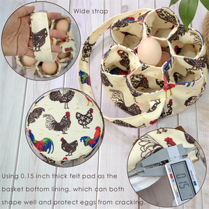 Canvas <b>Basket</b> <b>for</b> Gathering Fresh Eggs with 7 Pouches Farmhouse <b>Storage</b> Bag Collecting <b>Basket</b> - Product Image 6