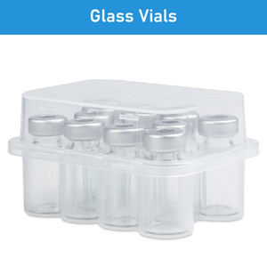 Flacons d'injection stériles 3 ml avec bouchon <span class=keywords><strong>en</strong></span> caoutchouc, flacon <span class=keywords><strong>en</strong></span> <span class=keywords><strong>verre</strong></span> rond estampé argenté avec ouvre-flacon - Product Image 4