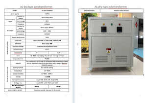 Трехфазный трансформатор повышения напряжения <span class=keywords><strong>120</strong></span> кВА, 220В на 380В и <span class=keywords><strong>240</strong></span>В на 415В/480В - Product Image 2