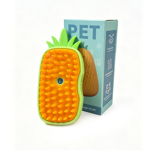 Pineapple Pet Grooming Comb Green Hair Removal For <b>Cats</b> And Dogs Convenient Massage Brush - Product Image 5