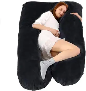 55 Inches U Shaped Full Body Pillow Pregnancy Body Pillows With Removable Cover Washable Support Neck Back