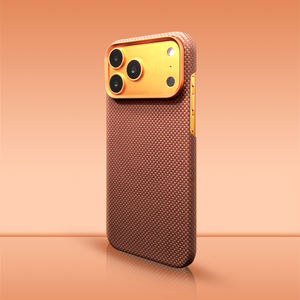 Étui antichoc de luxe à double couche en <span class=keywords><strong>fibre</strong></span> d'aramide magnétique estampée à chaud, ajustement parfait, pour téléphone portable 17 (Prêt à expédier) - Product Image 2