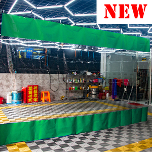 Personnaliser la bâche de <span class=keywords><strong>pergola</strong></span> extérieure avec fermeture éclair, tente de jardin, tissu imperméable visible, salle de lavage de voiture, rideau imperméable - Product Image 3