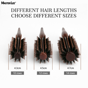 Peine de madera a buen precio, tres modelos, cerdas de jabalí, punta redonda, dientes de nailon, cola, pelo seco, cepillos redondos de madera - Product Image 3