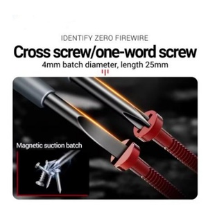 B05 <strong>Word</strong>/cross Screwdrivers Neon Bulb Indicator Meter Electric Pen Insulated Electrician Highlight Pocket Tester Pen Tools - Product Image 5