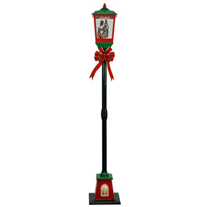 Farol Vertical Clásico con Base y Luz de Nieve, Lámpara de Nieve, Faroles Navideños - Product Image 5