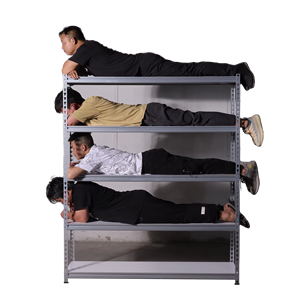 Ventes directes d'usine Étagères en acier d'angle à bas prix Étagères d'affichage de haute qualité Étagères de rangement perforées - Product Image 2