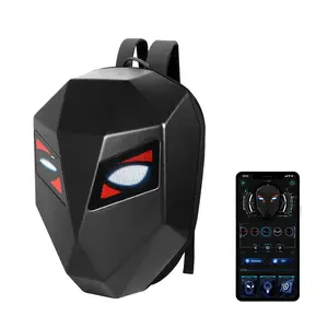 Mochila LED para motorista, nueva mochila de lujo con ojos LED, color azul, regalo para adolescentes