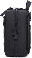 Sac médical tactique KMS Tactical Black, équipement de sécurité extérieur, système Molle, pochettes tactiques, premiers secours, polyester