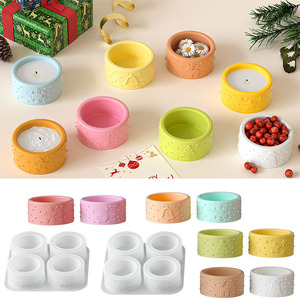 Moule en silicone rond pour bougeoirs à pastille en résine, idéal pour les créations DIY, centres de <span class=keywords><strong>table</strong></span> et contenants à bibelots - Product Image 1
