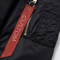 Vestes bomber en satin de nylon personnalisées OEM, col réversible, fermeture éclair, rembourrées, manteau d'hiver pour homme, veste streetwear