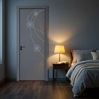 Porte intérieure moderne personnalisée en bois naturel, WPC, PVC, MDF avec cadre pour chambre et salle de bain, fournie par les États-Unis et la Turquie