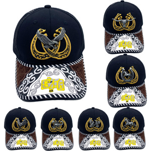 Casquette en maille unisexe, style ethnique unique, boucle en métal en forme de cheval, logo personnalisé, design de casquette de baseball à 6 panneaux, snapback, décontracté<span class=keywords><strong>e</strong></span>, pour l'extérieur, casquette de camionneur - Product Image 5