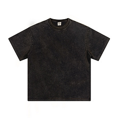 เสื้อยืดวินเทจสำหรับผู้ชายผ้าฝ้าย100แอซิดซักได้270แกรมเฮฟวี่เวท - Product Image 6