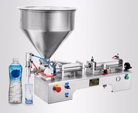 Machine de remplissage pneumatique semi-automatique à piston pour pâtes, gels, miel et liquides, 50-500 ml, sans trémie