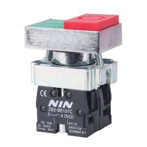 Pergantian XB2-BL8425 catu daya BL8325 saklar tombol tekan ganda darurat logam - Product Image 3