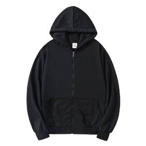 Sweat à capuche zippé pour homme, brodé sur mesure, haute qualité, délavé à l'acide, pour sports d'hiver, vente en gros - Product Image 2