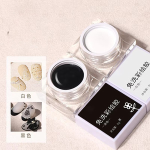 5G saturé sans lingette dessin peinture Gel UV blanc noir <span class=keywords><strong>Nail</strong></span> <span class=keywords><strong>Art</strong></span> vernis <span class=keywords><strong>manucure</strong></span> 3D Relief colle frottant miroir magique poudre - Product Image 1