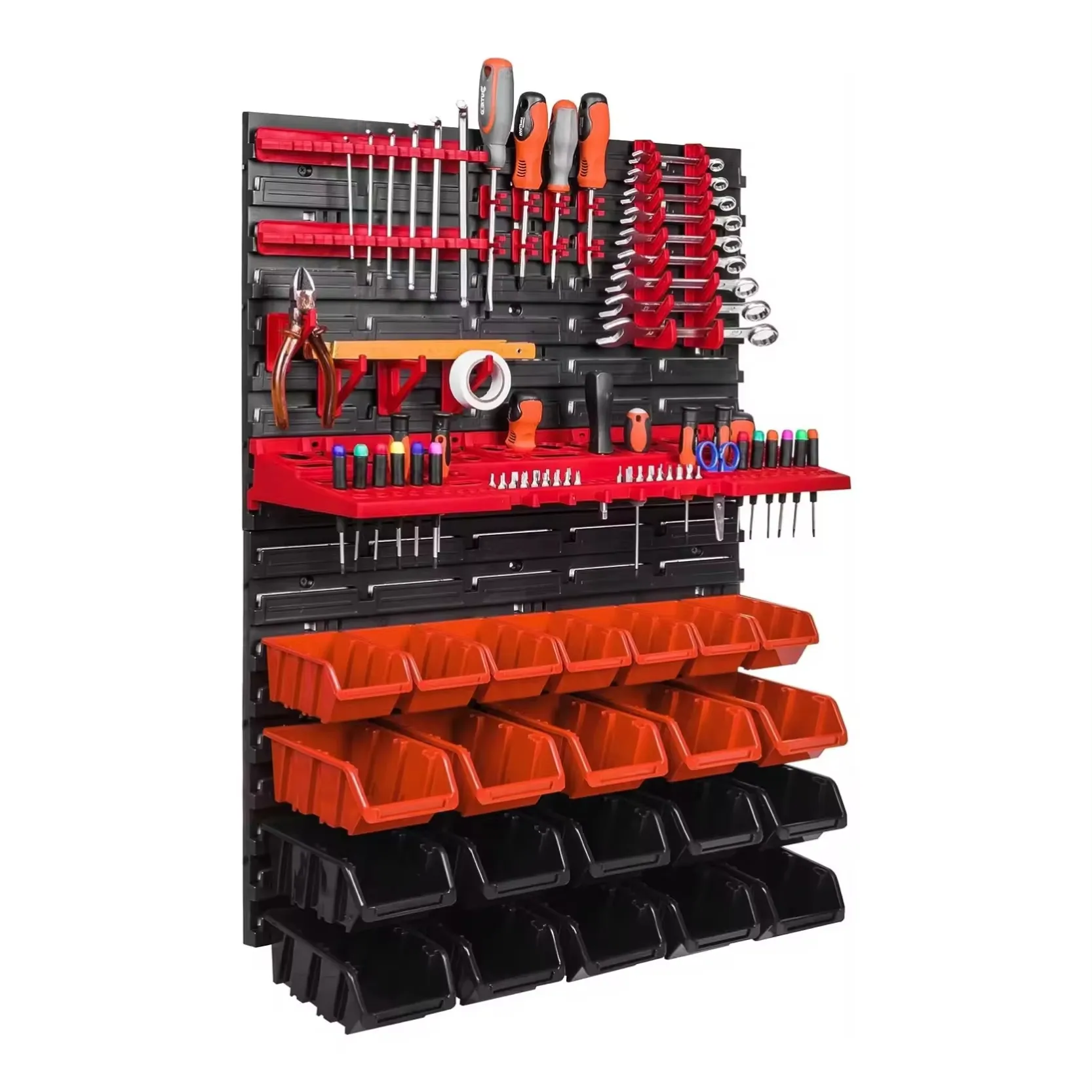 أدوات تنظيم ألواح 576×780 مم صناديق رص الصناديق صناديق تخزين للعرض (22 صندوقًا) للمرآب والورشات والمستودعات