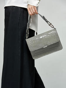 Sacs à bandoulière AndoBag à motif crocodile pour femmes, sac sous le bras en cuir de vache véritable, tendance, 2306 - Product Image 4