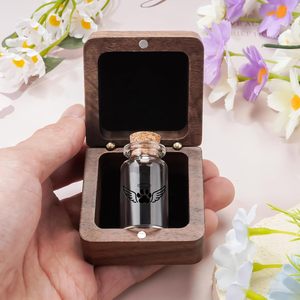 โกศแก้วขนาดเล็กแบบกำหนดเองสำหรับใส่เถ้ากระดูกสัตว์เลี้ยงขนาดเล็ก สุนัข แมว ของที่ระลึก ภาชนะเก็บอัฐิพร้อมฝาปิด - Product Image 3