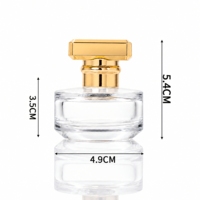 Vente en gros de flacons de parfum en verre cylindrique transparent de haute qualité 15ml 30ml 50ml 100ml Flacon de parfum avec boîte d'emballage