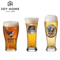 Verres à bière personnalisés avec logo, en forme de chopes, soufflés à la machine, transparents, pour la vente en gros, idéaux pour bars, bières IPA, jus et eau