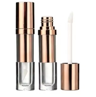 Récipient de brillant à lèvres en plastique de conception personnalisée avec bouchon à vis tube de rouge à lèvres d'emballage de cosmétiques liquides vente en gros