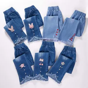 Brand Girls Jeans Pants Skinny China Factories Kids Jean Trousers High Waist Pencil Jeans For Girls