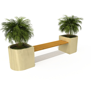 Banc de <span class=keywords><strong>jardinière</strong></span> deux en un personnalisé en usine banc long de parc en bois - Product Image 5