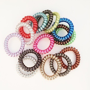 <span class=keywords><strong>Chouchou</strong></span> en <span class=keywords><strong>plastique</strong></span> coloré de ligne téléphonique classique de mode pour des femmes de filles - Product Image 1